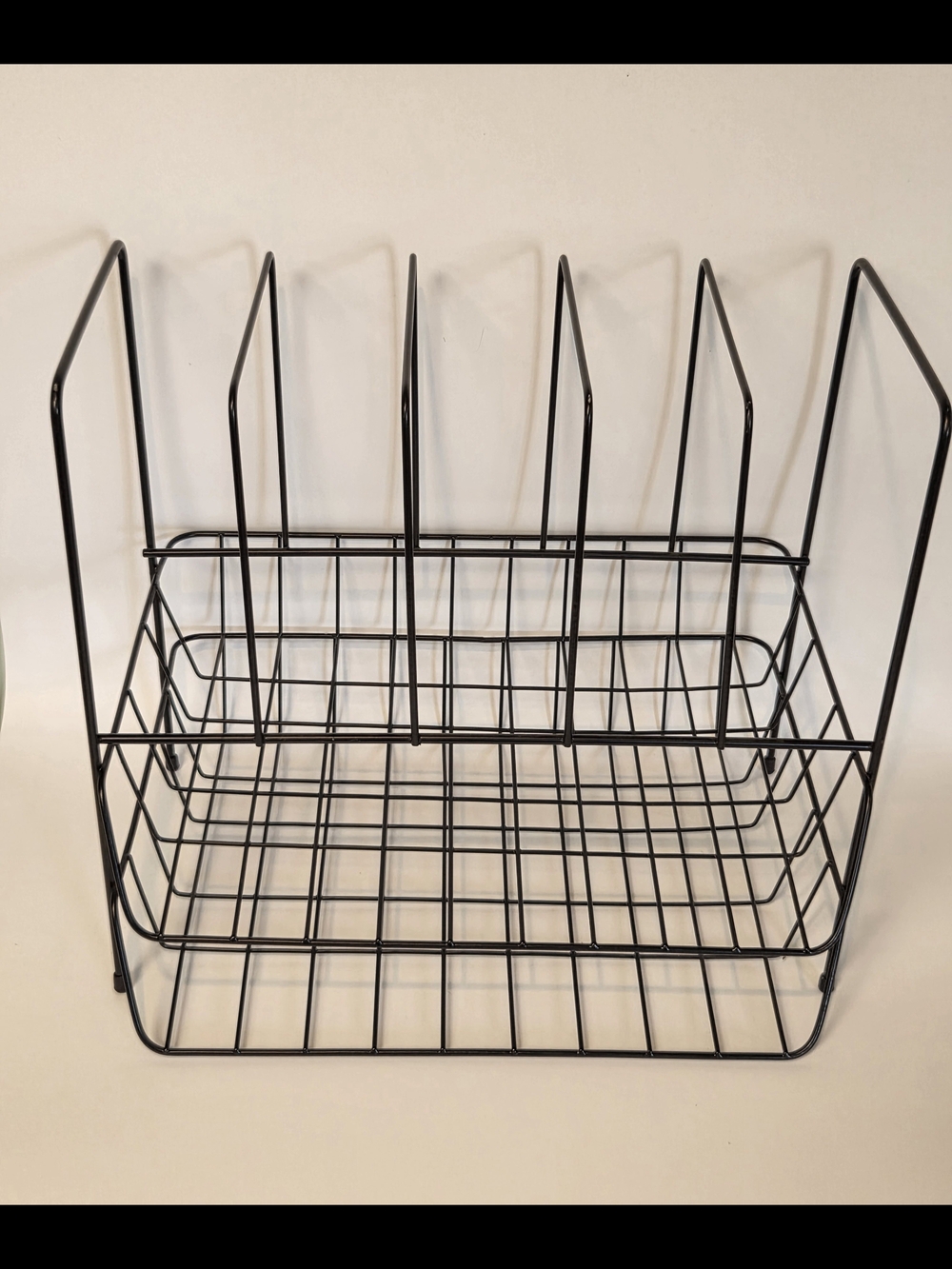 Black Metal Files Papers Organizer